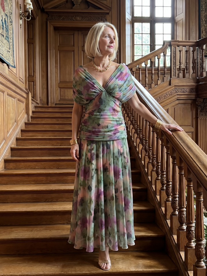 Seraphine | Elegant Off-Shoulder Midi Dress