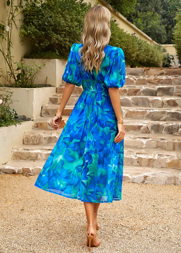 Estelle | Flattering Floral Midi Dress