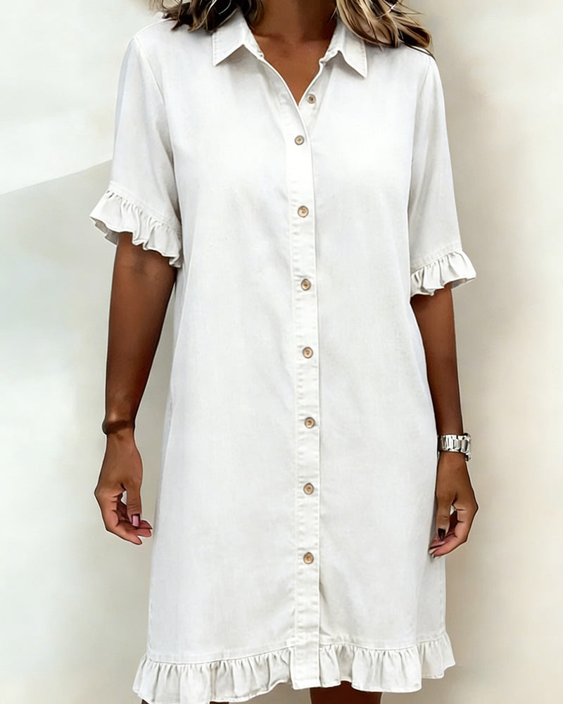 Delphine | Flattering Denim Shirt Dress