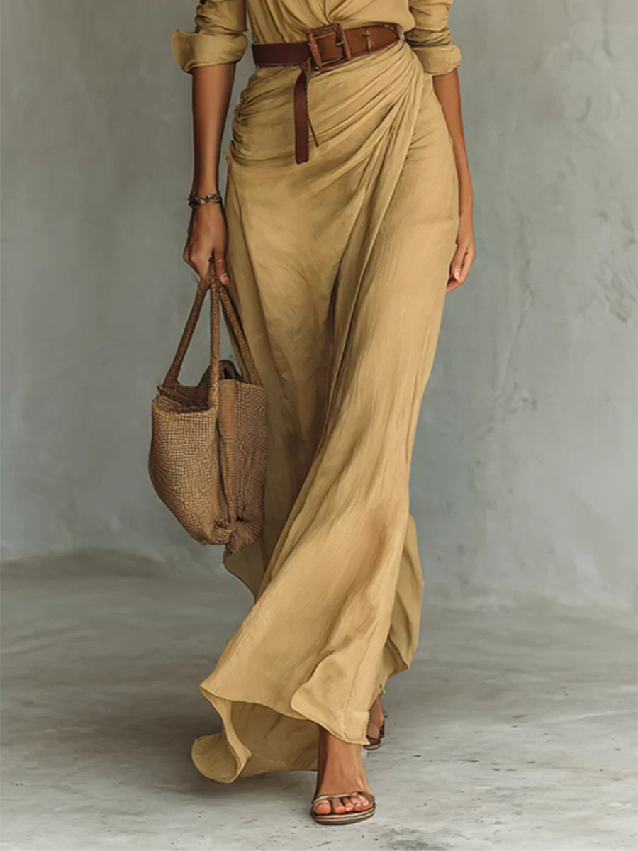 Camille | Flattering Belted Maxi Dress