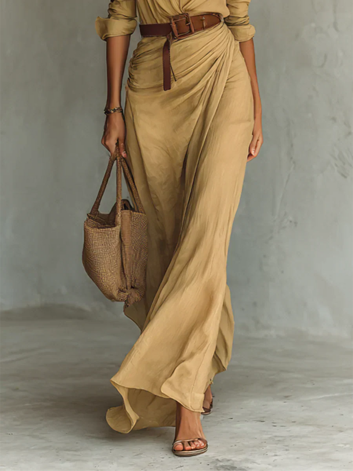 Camille | Flattering Belted Maxi Dress