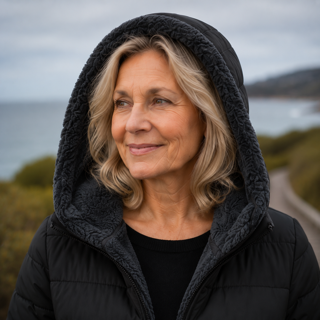 Clara | Quilted A-Line Winter Coat with Faux Fur Lining