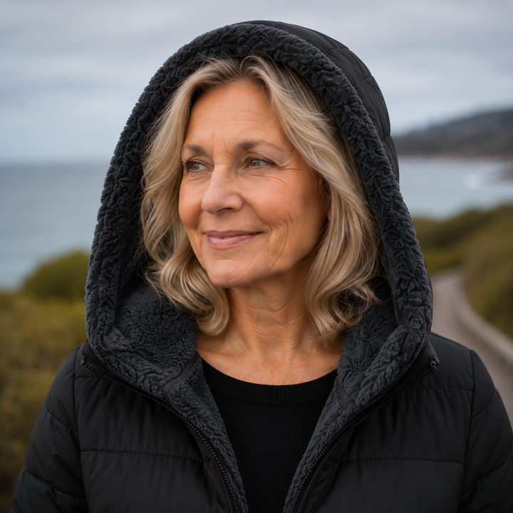 Clara | Quilted A-Line Winter Coat with Faux Fur Lining