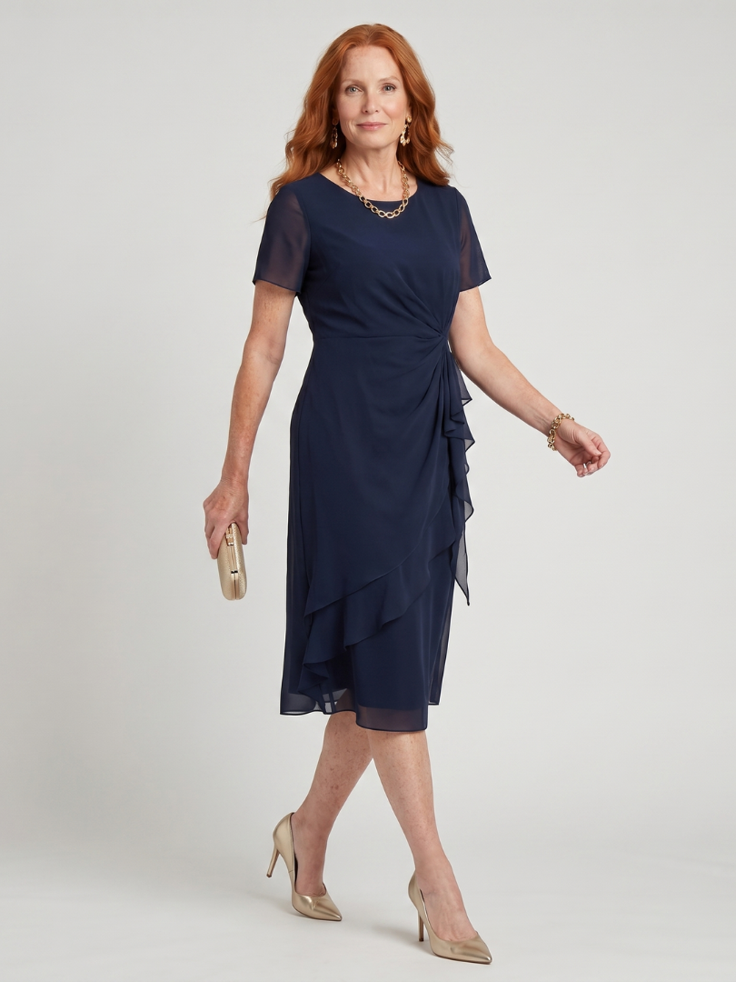 Eira | Elegant Twist Waist Midi Dress
