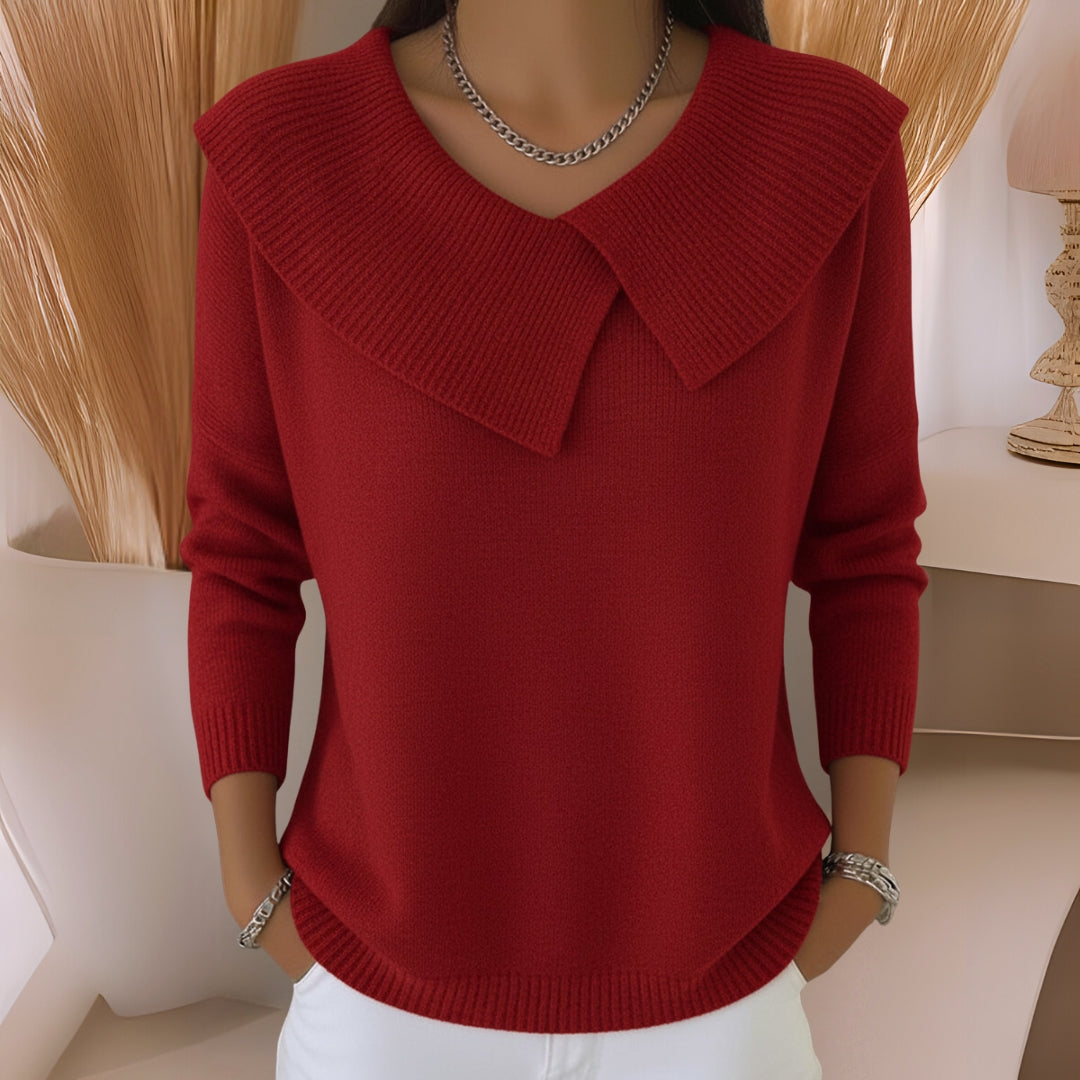 Eleanor | Soft Collar Knit Jumper