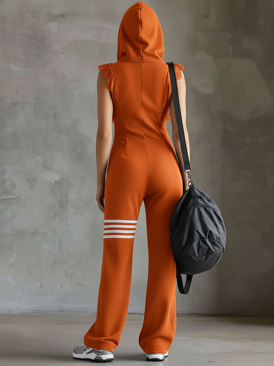 Clara | Relaxed Retro Utility Jumpsuit with Hood
