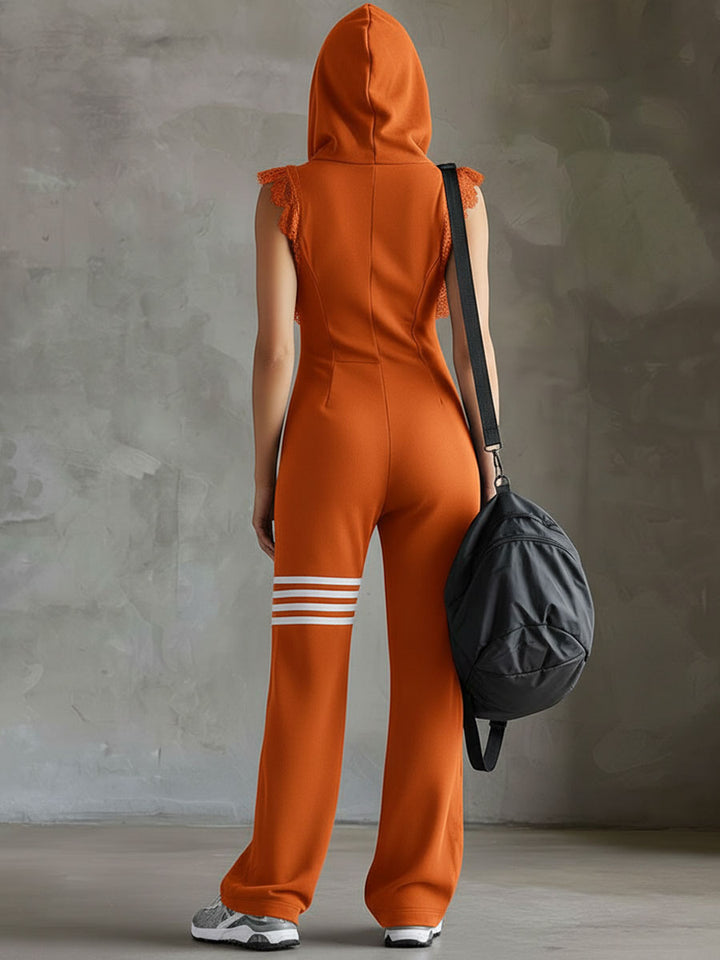 Clara | Relaxed Retro Utility Jumpsuit with Hood