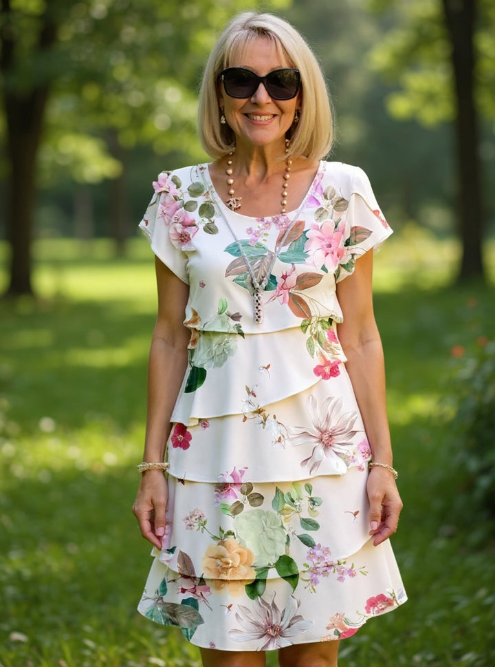 Helena | Elegant Comfort Ruffle Dress