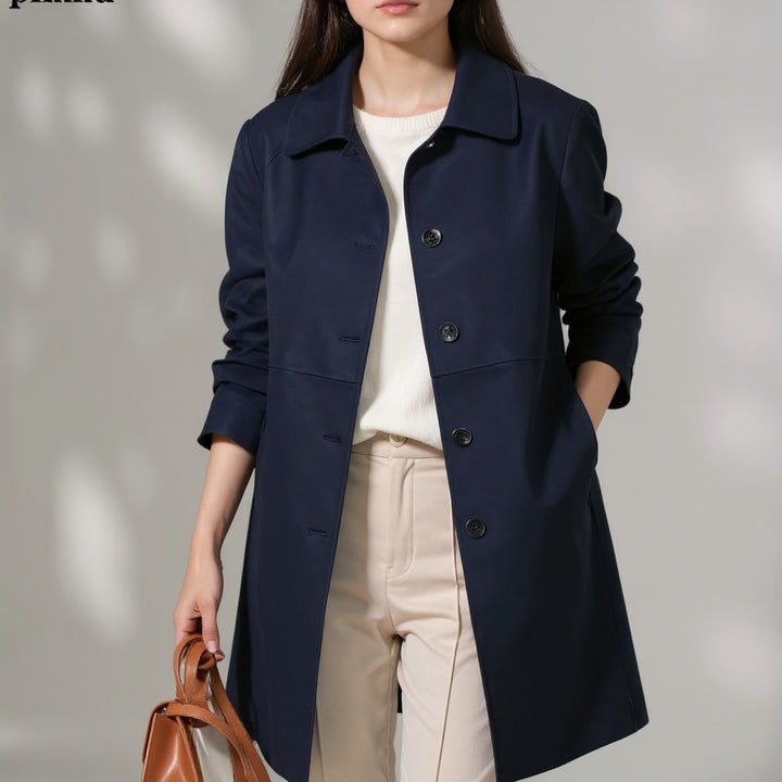 Belle | Stylish Single Button Short Trench Coat for Women
