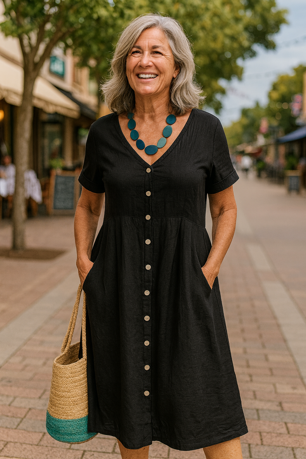 Anna | Elegant Cotton Linen Dress