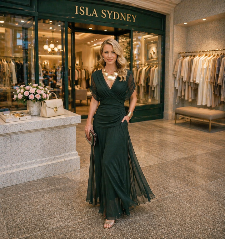 Mia | Elegant V-neck Maxi Dress