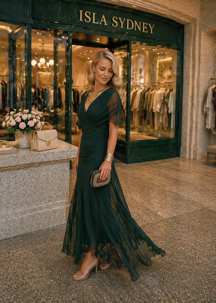 Mia | Elegant V-neck Maxi Dress