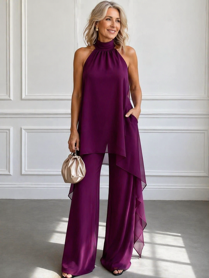 Viola | Elegant Halterneck Co-Ord Set with Trousers