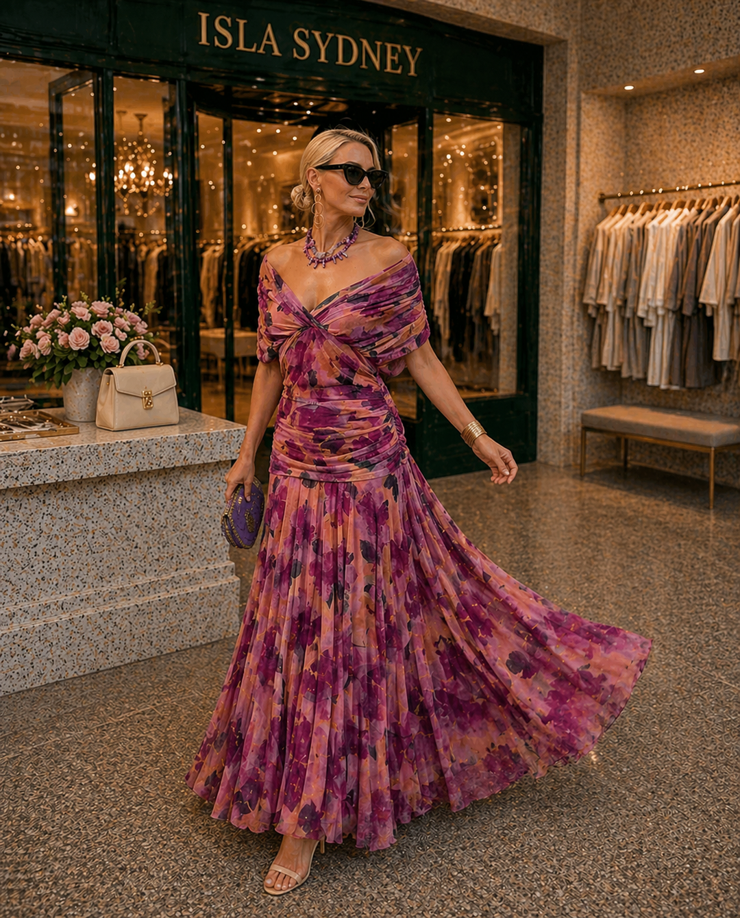 Isla | Flattering V-Neck Maxi Dress