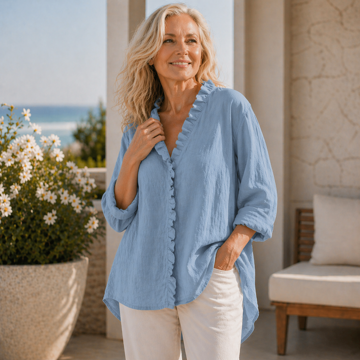 Sanela | Elegant Linen Blouse