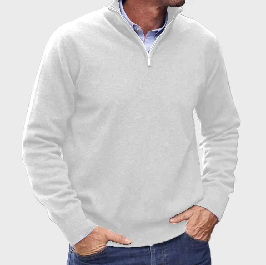 Mitchel - Long Sleeve Zip-Up Sweater