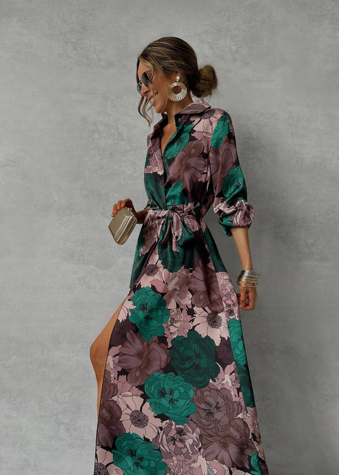 LILY - Belted Maxi Dress