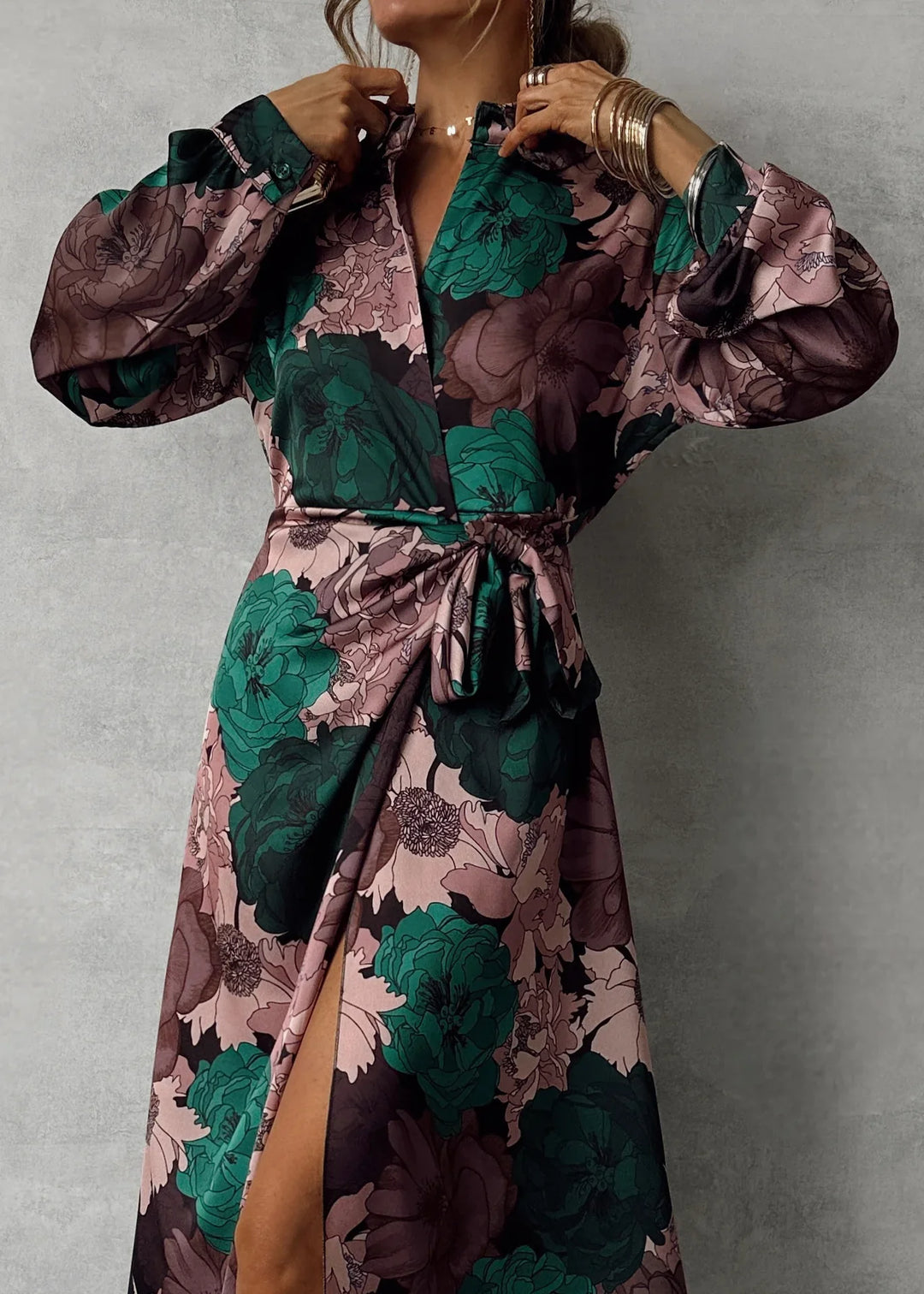 LILY - Belted Maxi Dress