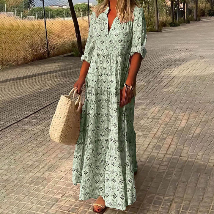 Selora | Elegant Printed Maxi Dress