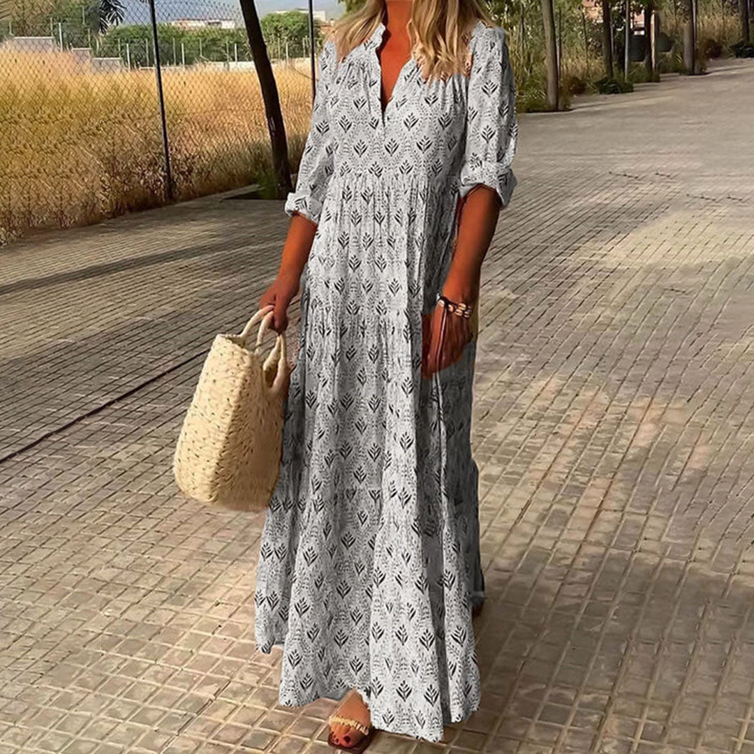 Selora | Elegant Printed Maxi Dress