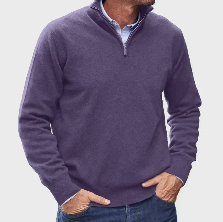 Mitchel - Long Sleeve Zip-Up Sweater
