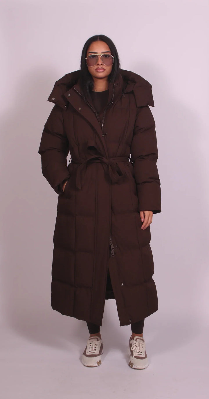 Carmene ™ - Long Belted Puffer Coat