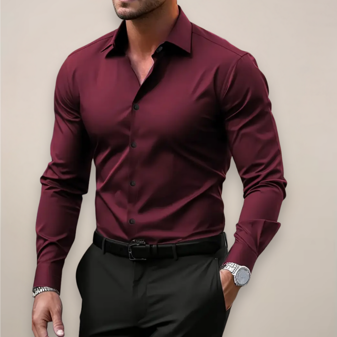 Samy | Classic Men Long Sleeve Shirt | Sharp Everyday Elegance