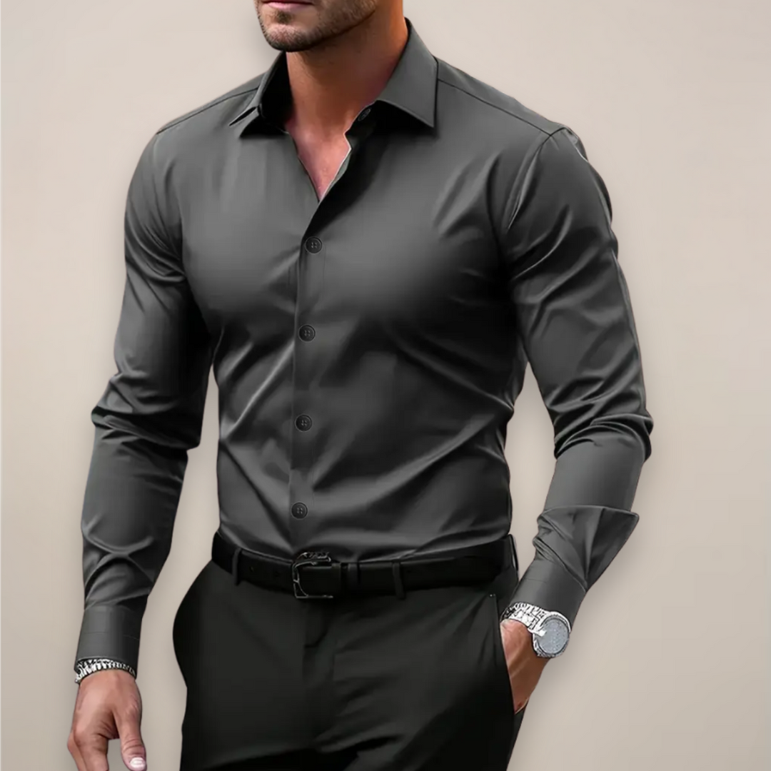 Samy | Classic Men Long Sleeve Shirt | Sharp Everyday Elegance