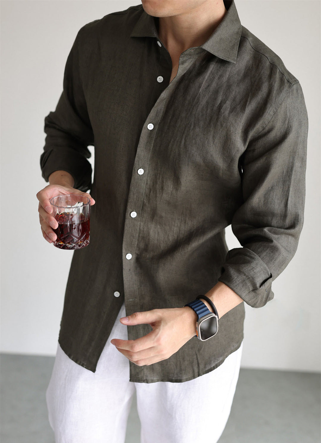 Aliandro | Linen Long-Sleeved Shirt