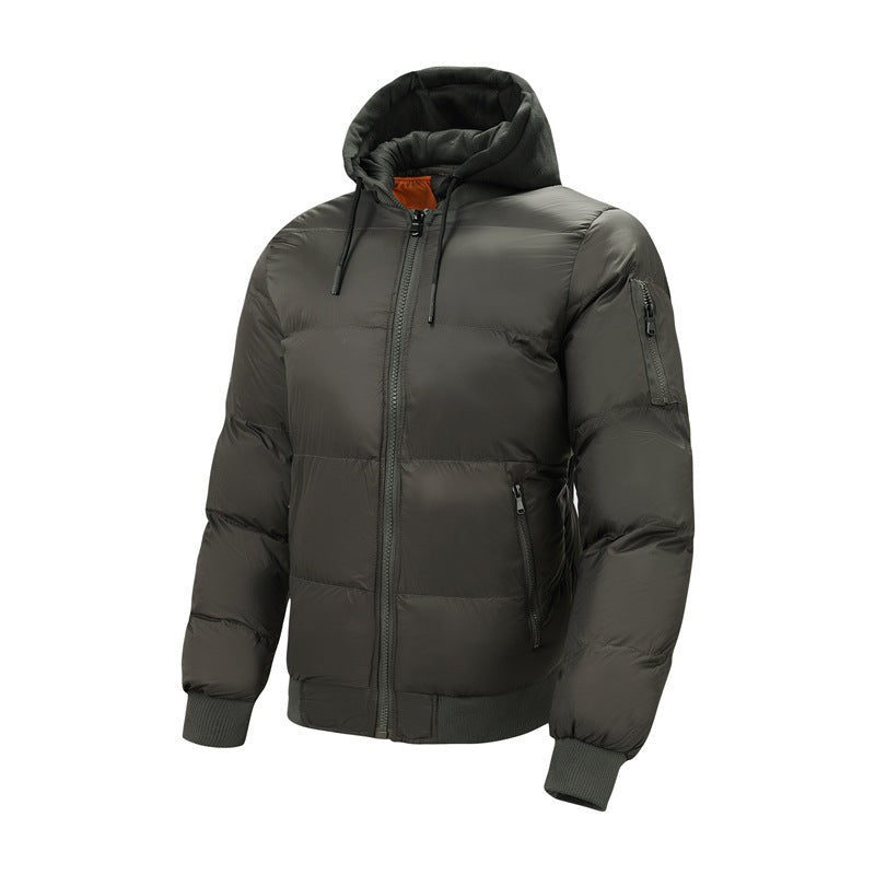 Nathem | Men Fleece  Winter Jacket with Removable Hood