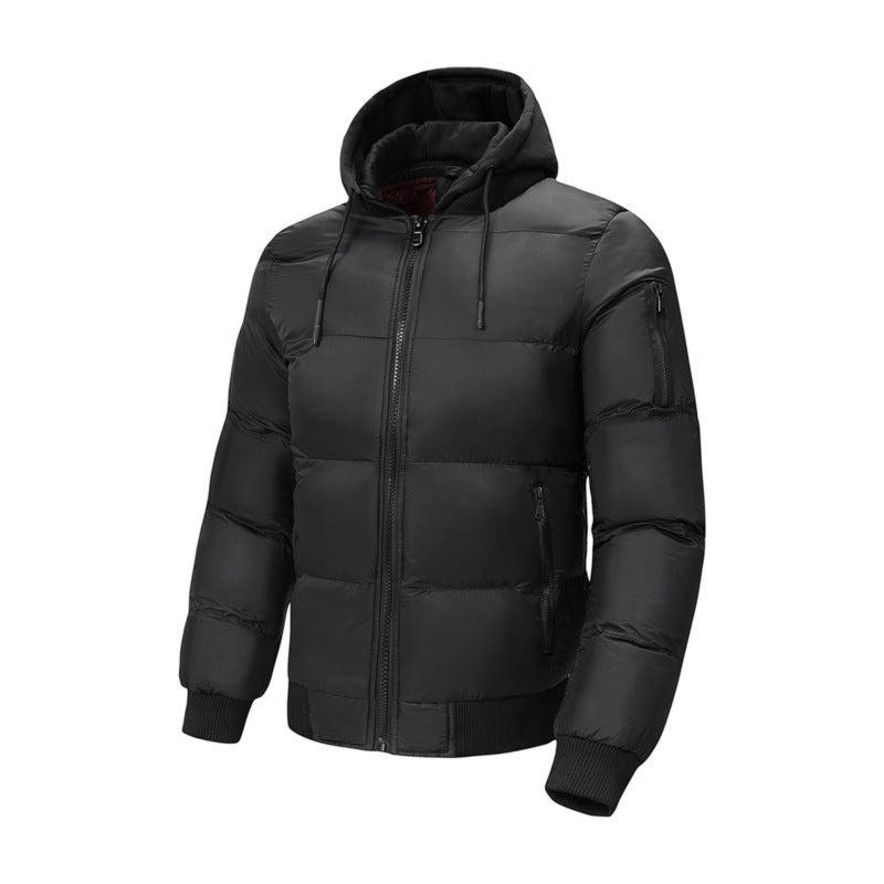 Nathem | Men Fleece  Winter Jacket with Removable Hood
