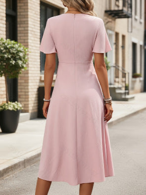 Élise | Elegant Flutter Sleeve Waist Midi Dress