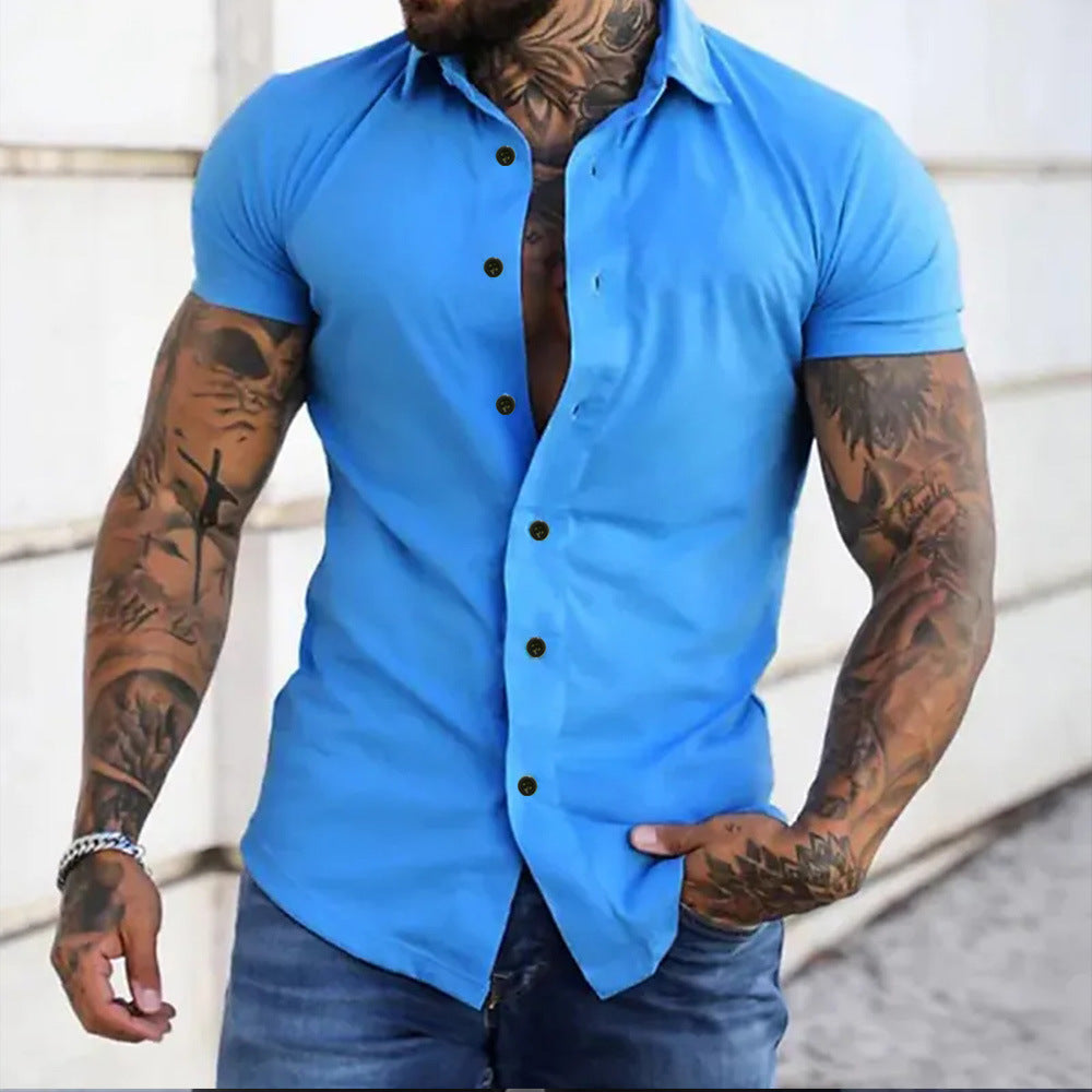 Geraldo |  Slim Fit Short Sleeve Shirt for Men
