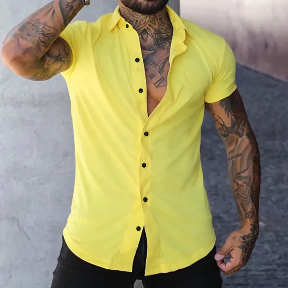 Geraldo |  Slim Fit Short Sleeve Shirt for Men