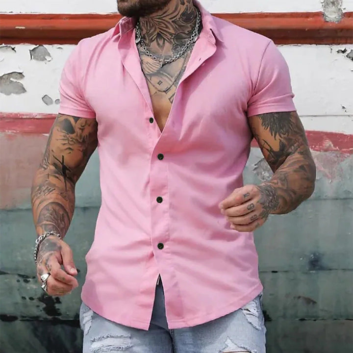 Geraldo |  Slim Fit Short Sleeve Shirt for Men