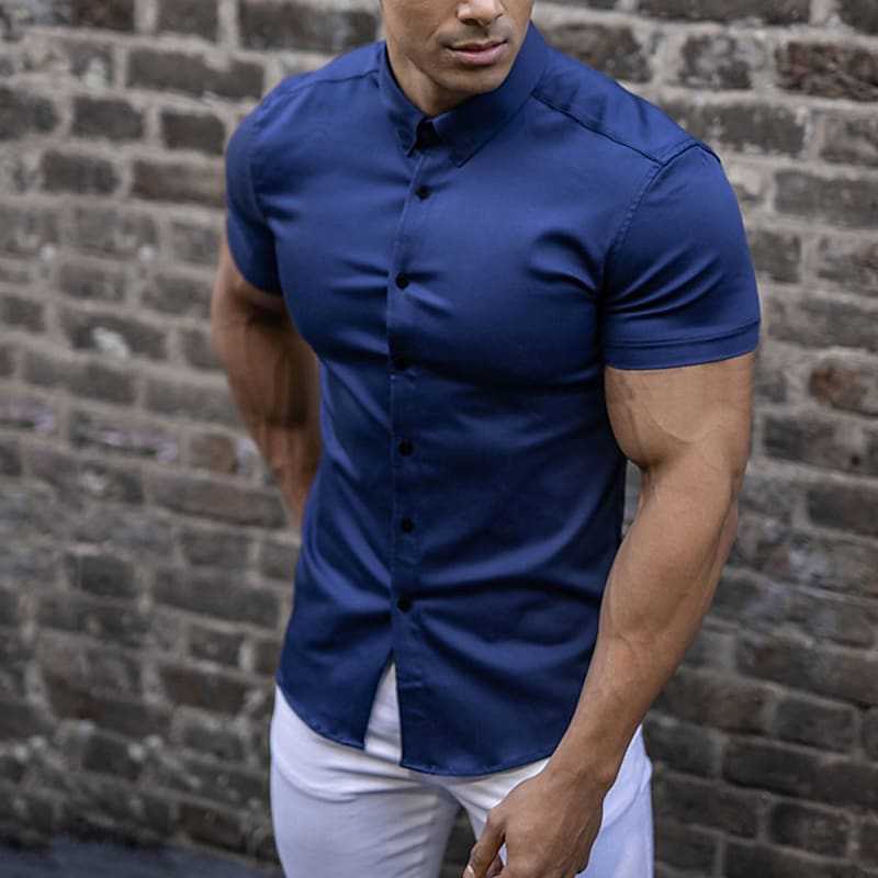 Geraldo |  Slim Fit Short Sleeve Shirt for Men