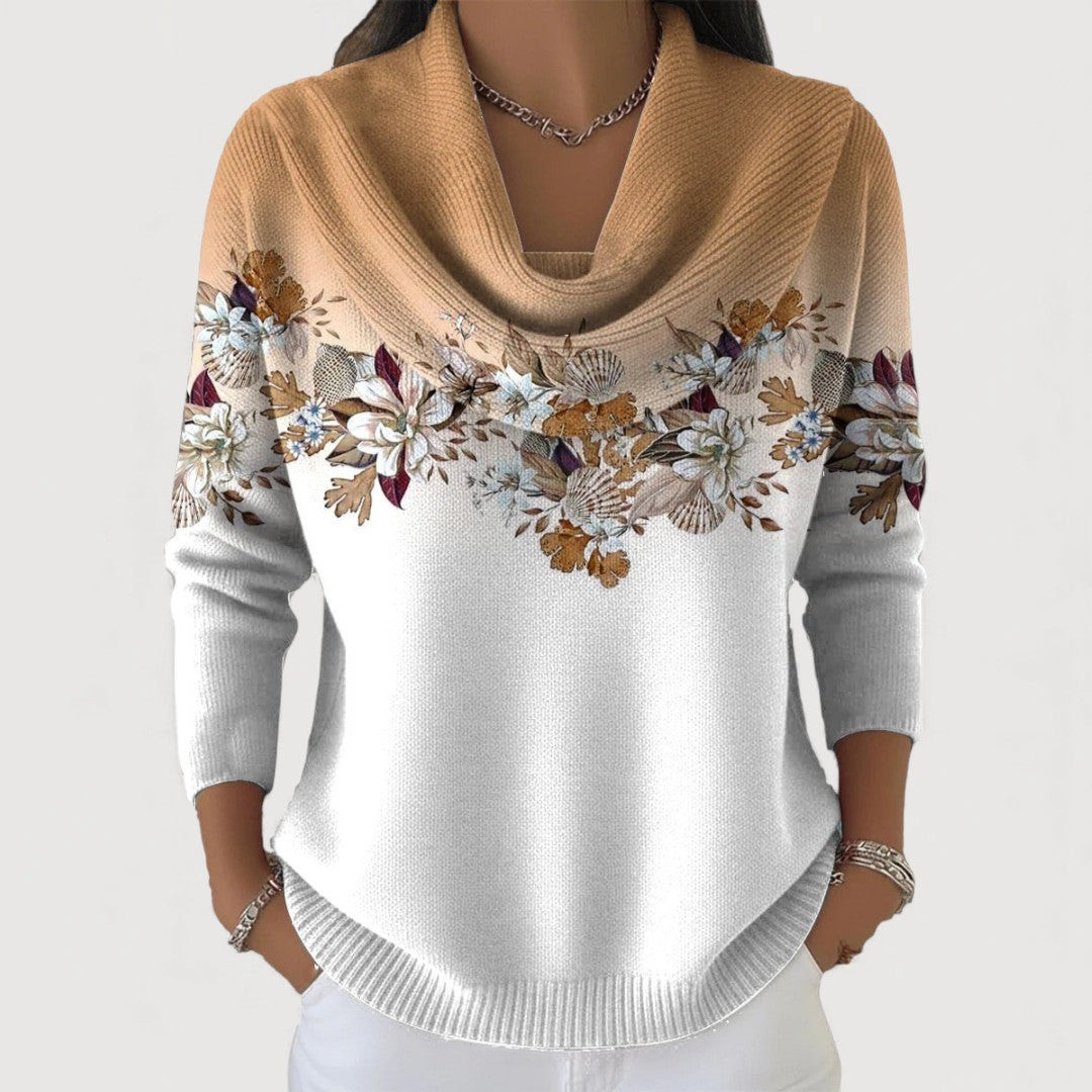 Aurelia | Floral Knit Collar Jumper