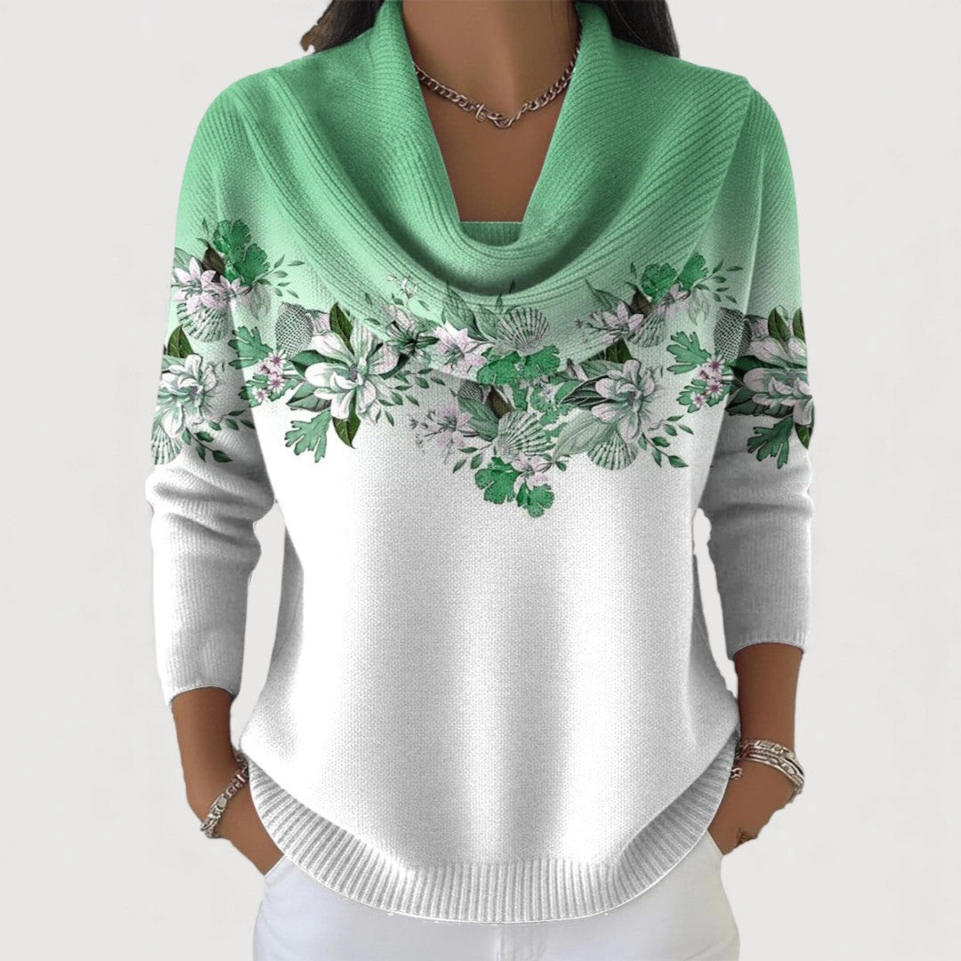 Aurelia | Floral Knit Collar Jumper