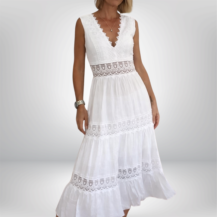 Aurélie | Elegant Lace Dress with V-Neck