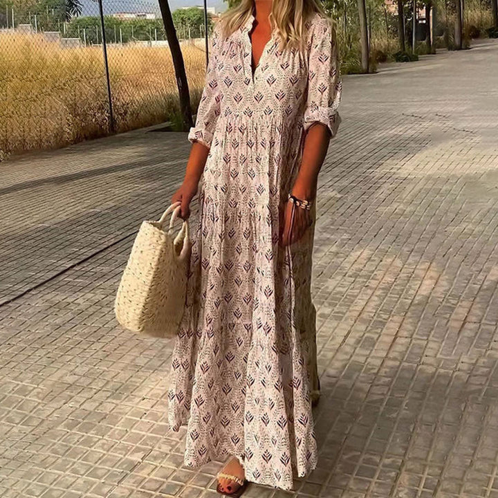 Selora | Elegant Printed Maxi Dress