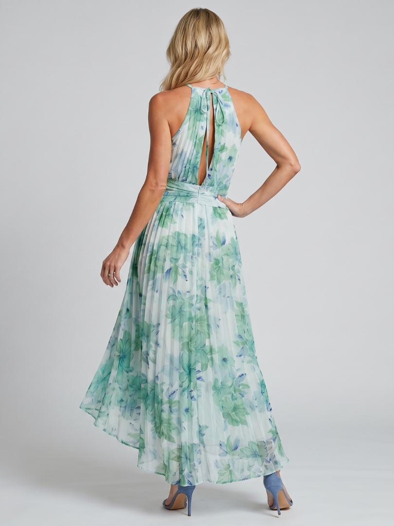 Celeste | Pleated Floral Midi Dress