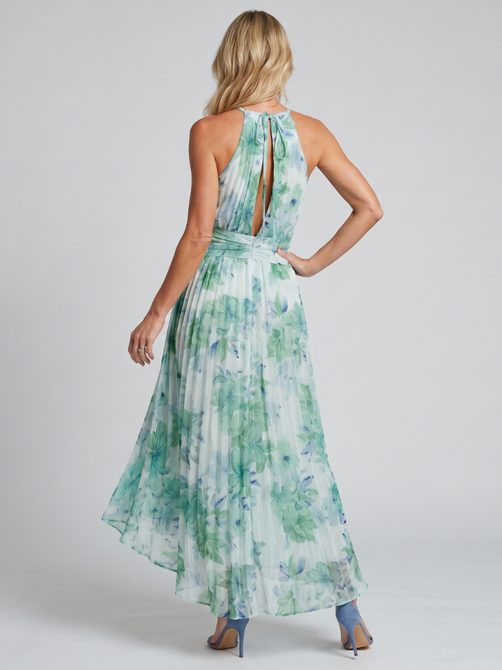Celeste | Pleated Floral Midi Dress