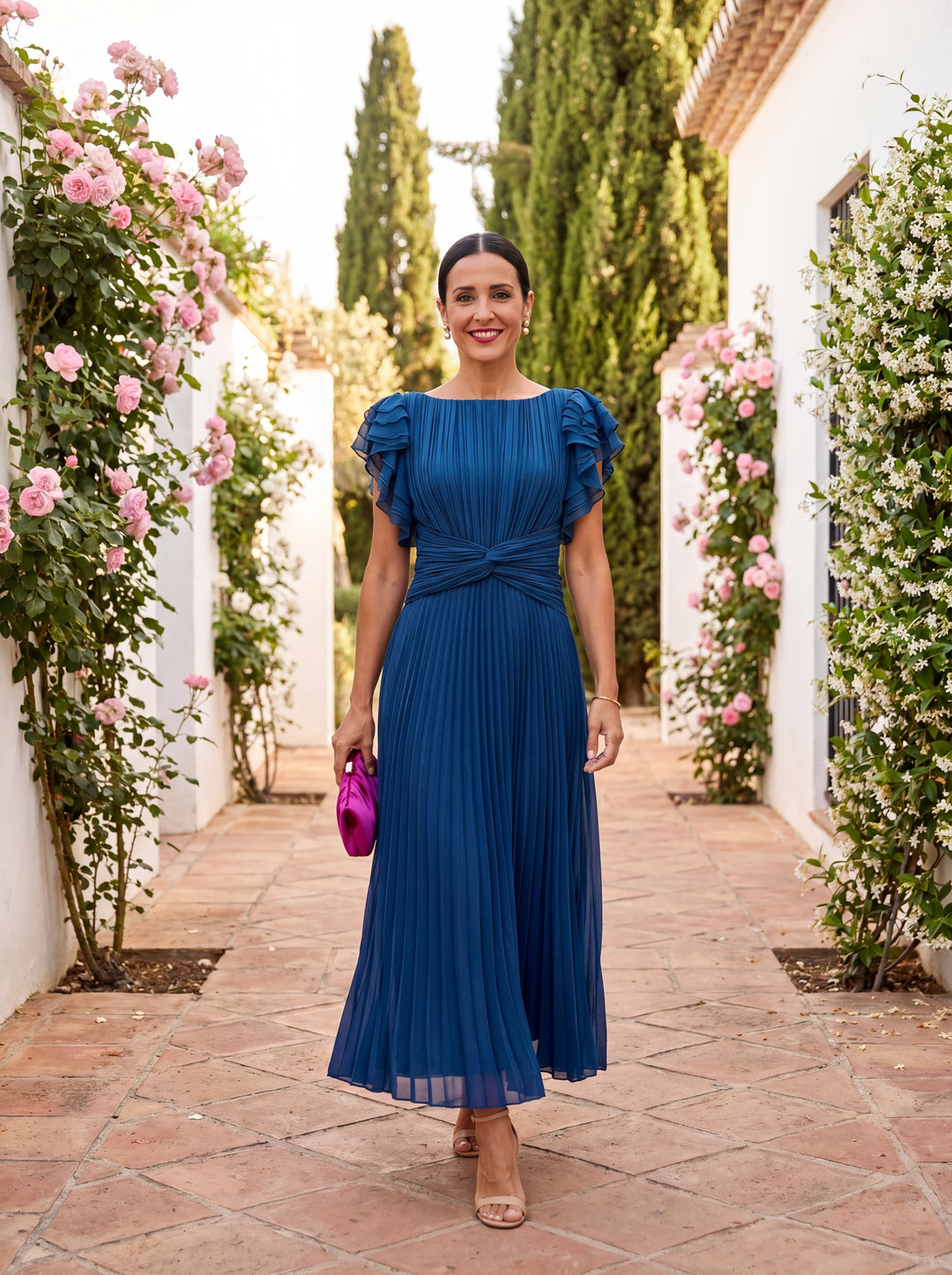Valentina | Pleated Occasion Maxi Dress