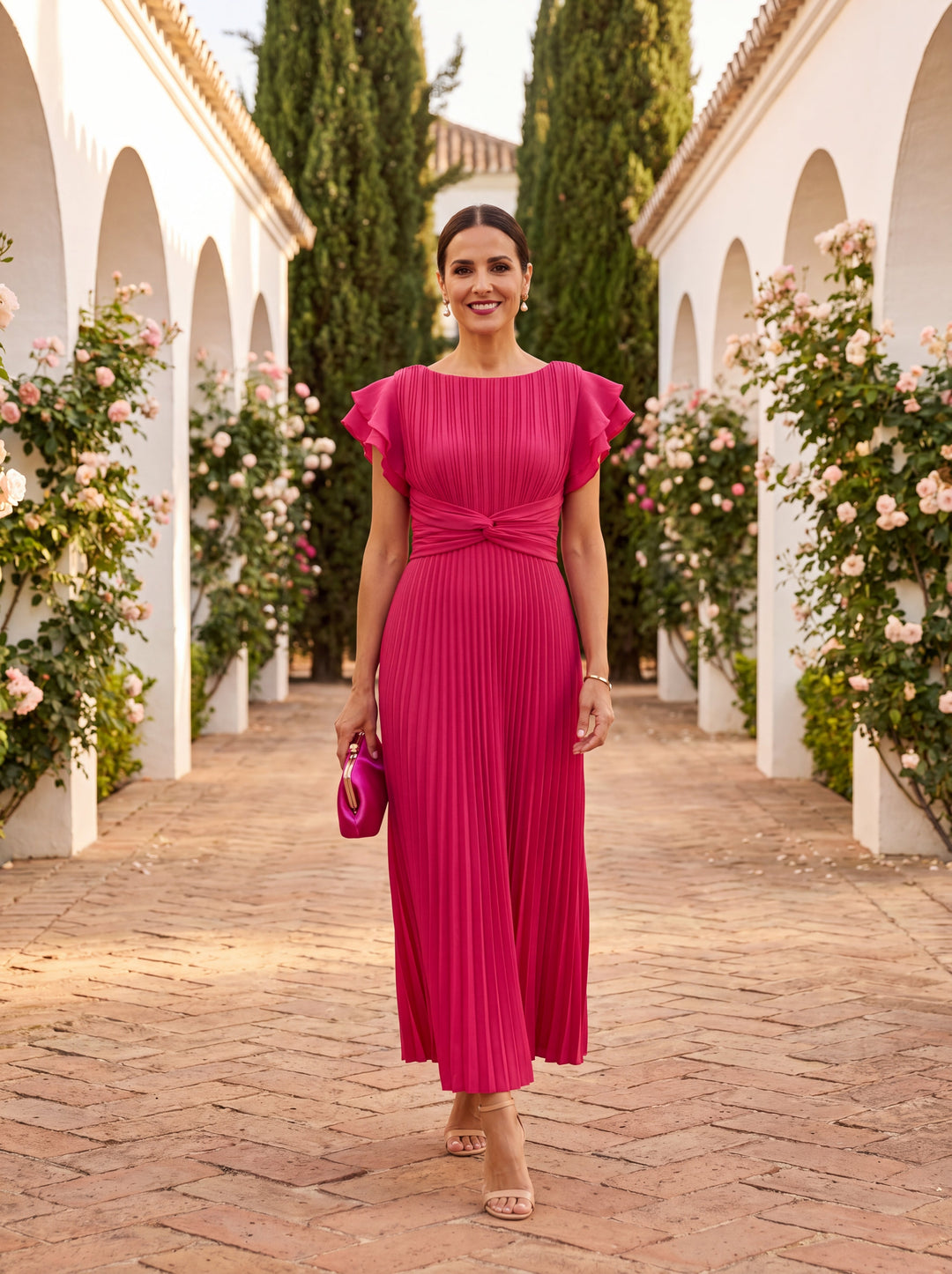 Seraphina | Elegant Pleated Maxi Dress