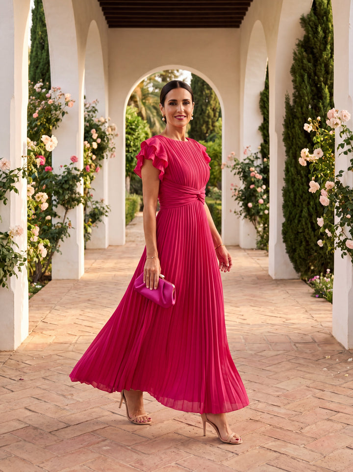 Seraphina | Elegant Pleated Maxi Dress
