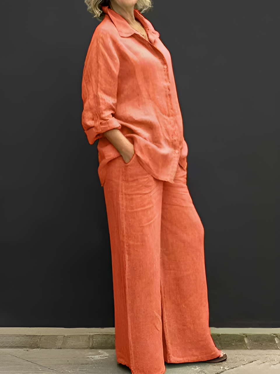 Lara ™ |  Linen Shirt Suit