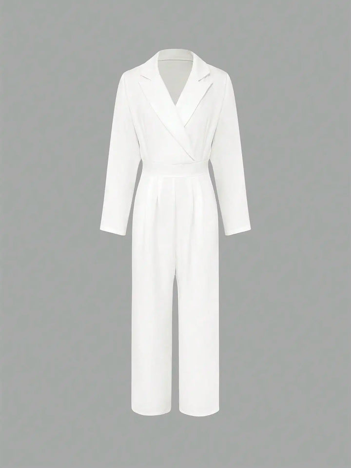 Camille | Elegant Blazer Style Wide-Leg Jumpsuit