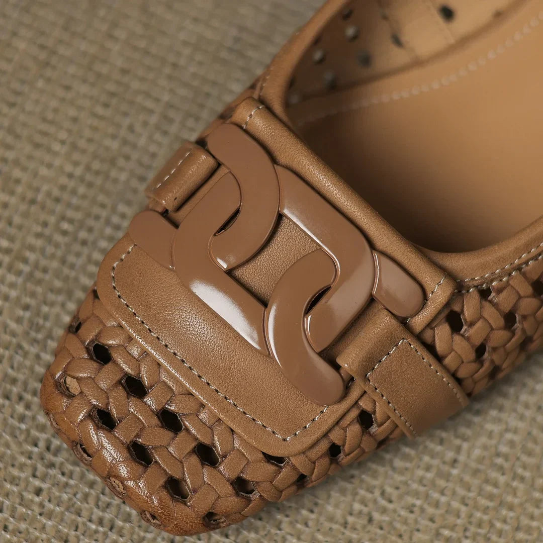 Fiora | Woven Leather Heeled Sandals