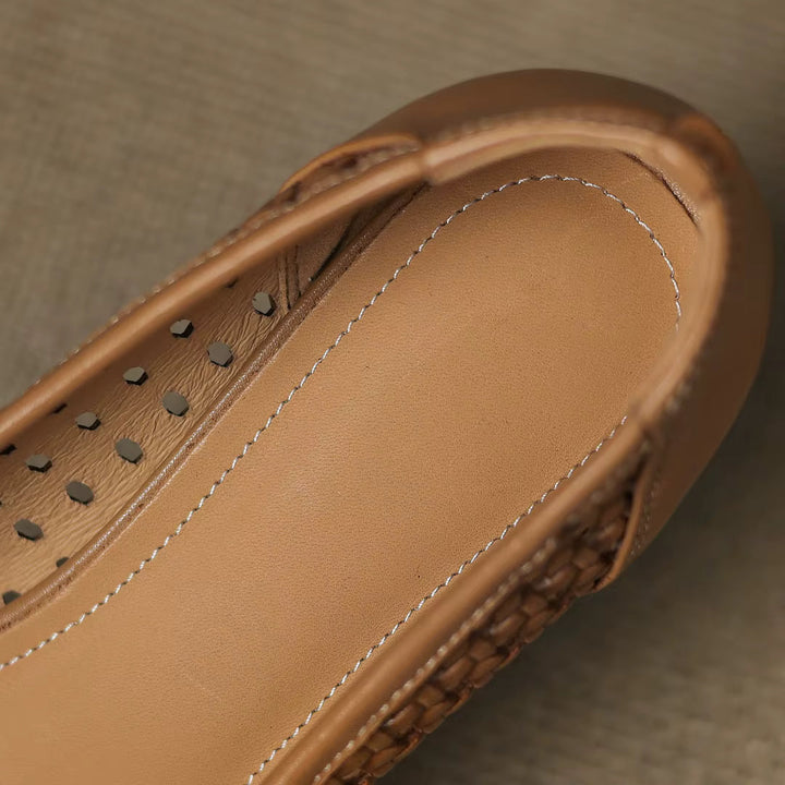 Fiora | Woven Leather Heeled Sandals