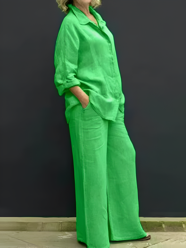 Lara ™ |  Linen Shirt Suit